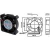 Ventilátor 40x40x10mm 12V/0,09A 5000 ot/min