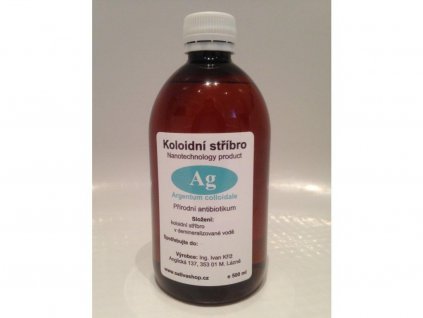 Koloidní stříbro 30 mg Ag/l plastová lékovka 500 ml
