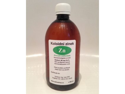 Koloidní zinek s myrrhou 500 ml plastová lékovka