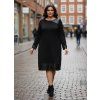 Černé úpletové šaty Blue