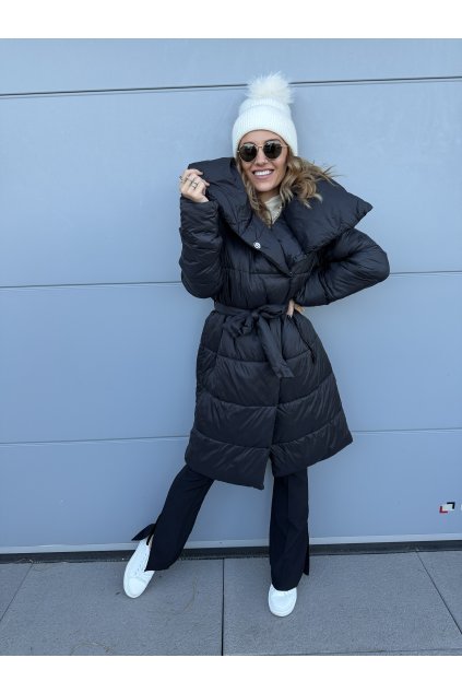 DLOUHÁ ČERNÁ BUNDA TODAY BLACK