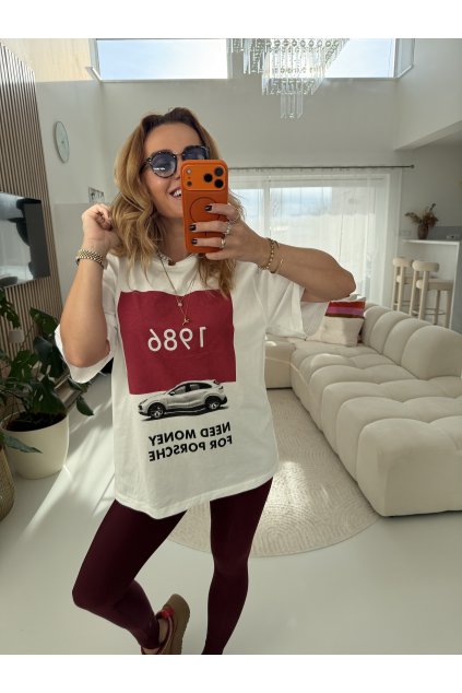 BÍLÉ OVERSIZE TRIKO 1986