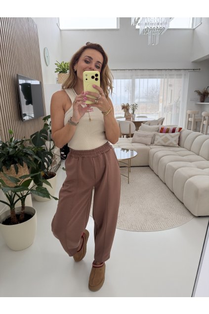 ČERNÉ,HNĚDÉ A BÉŽOVÉ TEPLÁKOVÉ KALHOTY