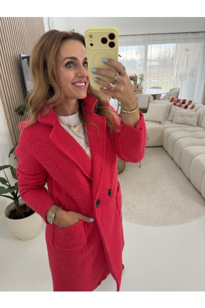 ČERVENÝ TEDDY KABÁTEK