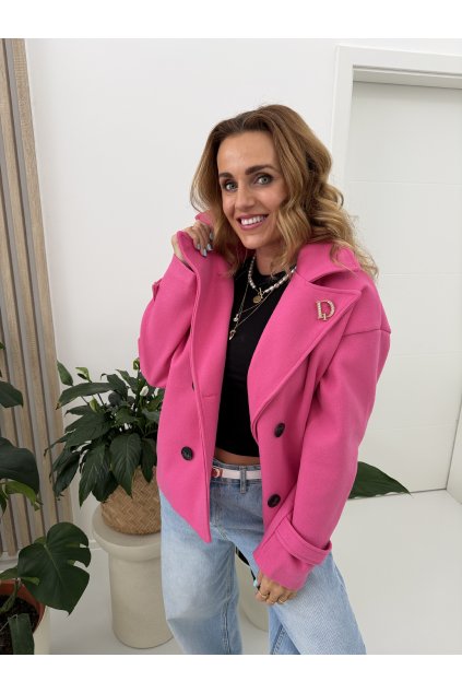 RŮŽOVÝ KRÁTKY KABÁTEK D1