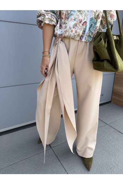 LEHKÉ KALHOTY S VÁZÁNÍM DRAPÉ PANTS