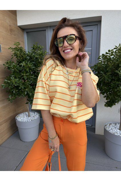 PRUHOVANÉ TRIKO POSITIVE VIBES