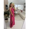 DLOUHÉ ŠATY S ROZPARKEM FUCHSIA ELEGANCE