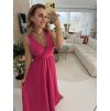 DLOUHÉ ŠATY S ROZPARKEM FUCHSIA ELEGANCE