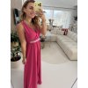 DLOUHÉ ŠATY S ROZPARKEM FUCHSIA ELEGANCE