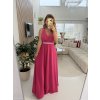 DLOUHÉ ŠATY S ROZPARKEM FUCHSIA ELEGANCE