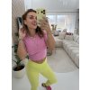 LIMETKOVÉ LEGÍNY S PROUŽKY LIME GLOW