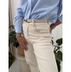 BÉŽOVÉ RIFLE MOM FIT CREAM LINE JEANS