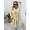 ŽLUTÝ KABÁT S VÁZÁNÍM BUTTER ELEGANCE