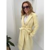 ŽLUTÝ KABÁT S VÁZÁNÍM BUTTER ELEGANCE