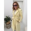 ŽLUTÝ KABÁT S VÁZÁNÍM BUTTER ELEGANCE
