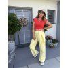 LEHKÉ KALHOTY S VÁZÁNÍM DRAPÉ PANTS