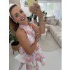 VOLÁNOVÉ ŠATY S KVĚTY PRINCESS