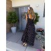 ČERNÉ PUNTÍKOVANÉ DLOUHÉ ŠATY LADY DOTS