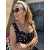ČERNÉ PUNTÍKOVANÉ DLOUHÉ ŠATY LADY DOTS