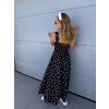 ČERNÉ PUNTÍKOVANÉ DLOUHÉ ŠATY LADY DOTS