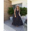 ČERNÉ PUNTÍKOVANÉ DLOUHÉ ŠATY LADY DOTS