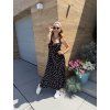 ČERNÉ PUNTÍKOVANÉ DLOUHÉ ŠATY LADY DOTS