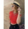 BASIC CROP TOP S KRÁTKÝM RUKÁVEM