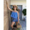 BALONOVÝ CROP TOP NA RAMÍNKA AZURE LINES