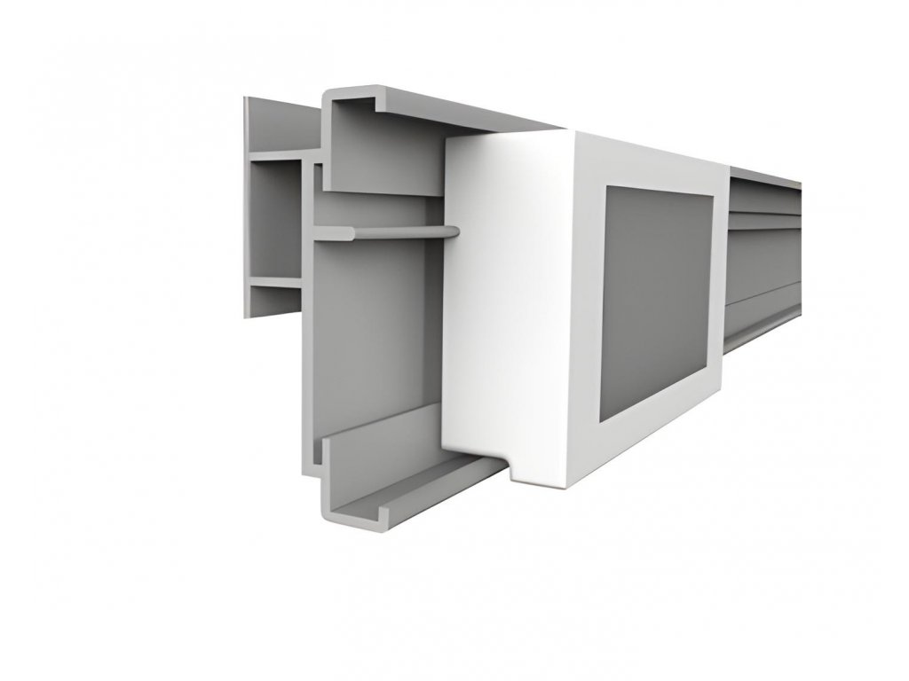 Regálová lišta pro elektronické cenovky - GG005, 1000 mm, trasparentní