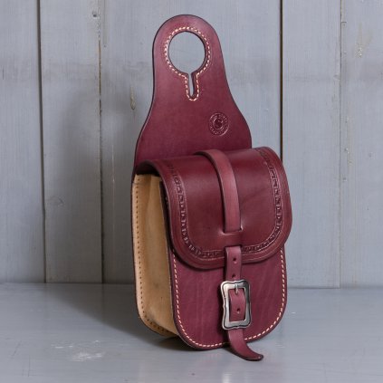 Hornpacktasche quadratisches rotes Palisanderholz