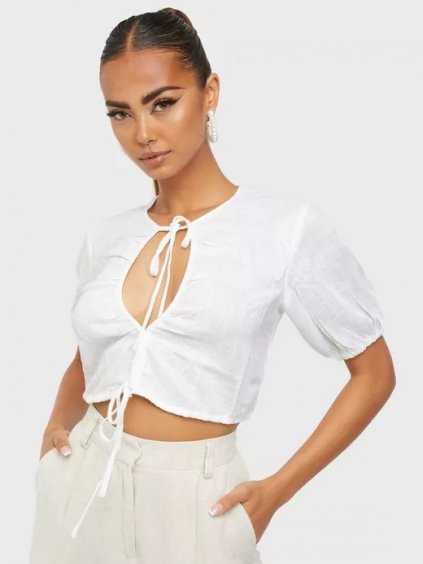 NLY TREND »Front Tie Blouse« lněná halenka