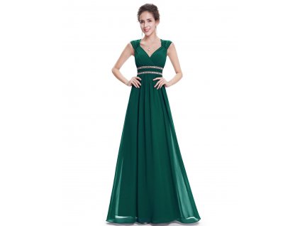 Smaragdově zelené šaty inspirované antikou ze šifonu