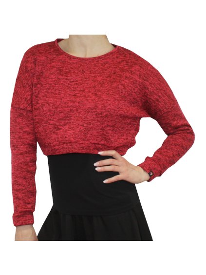 Dámský crop top, červený melír