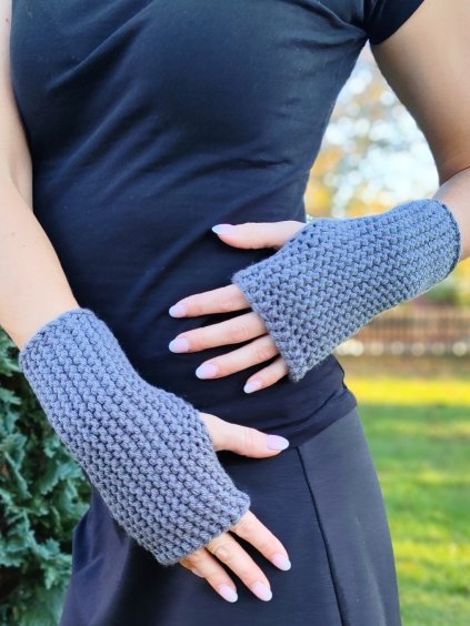 Návleky na ruce, tmavě šedé