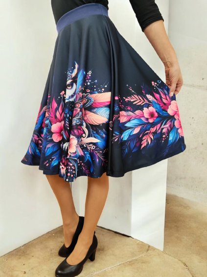 Kolová sukně do pasu SOONA, podzim/zima, Strážkyně lesa