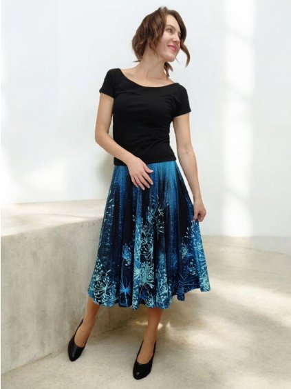 taneční modrá sukně