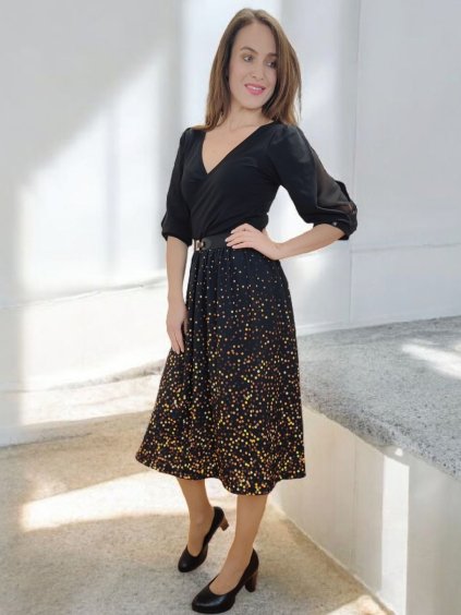 Společenské šaty MAYONNE, Zlatý třpyt