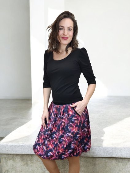 balonová suně s motivem květů