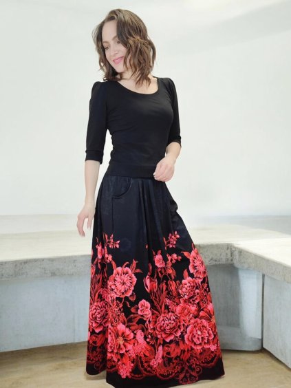 dlouhá sukně s kapsami HELENE