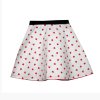 Dětská sukně / dívčí sukně bavlněná, bílá se srdíčky