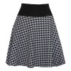 Půlkolová sukně černobílá, podzim/zima