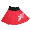 Červená dětská půlkolová sukně / dívčí sukně, jelínek