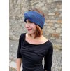 Pletená zimní čelenka NITTY, tmavě modrá