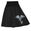 Černá půlkolová sukně, anděl, spodnička