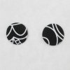 Náušnice buttonky, černo bílé 1