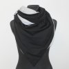 Oboustranná šála na knoflík, šedá/ černá