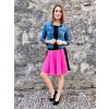 Sytě růžová dílová půlkolová sukně DANIELA