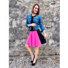 Sytě růžová dílová půlkolová sukně DANIELA