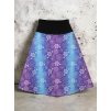 Dívčí/ dámská půlkolová sukně ze zimního softshellu, vločky